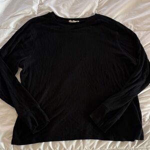 Madewell 2X Black Long Sleeve Top